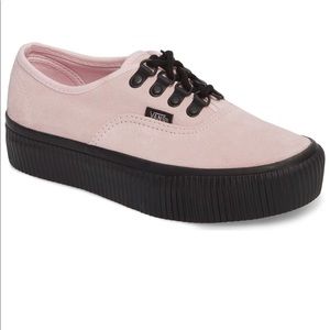 vans platform pink suede